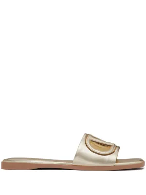 Vlogo signature leather slides