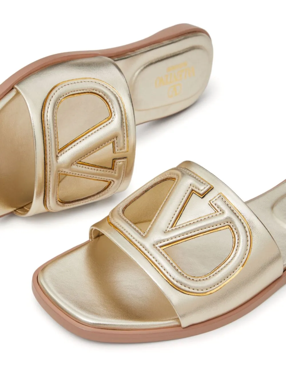 Vlogo signature leather slides