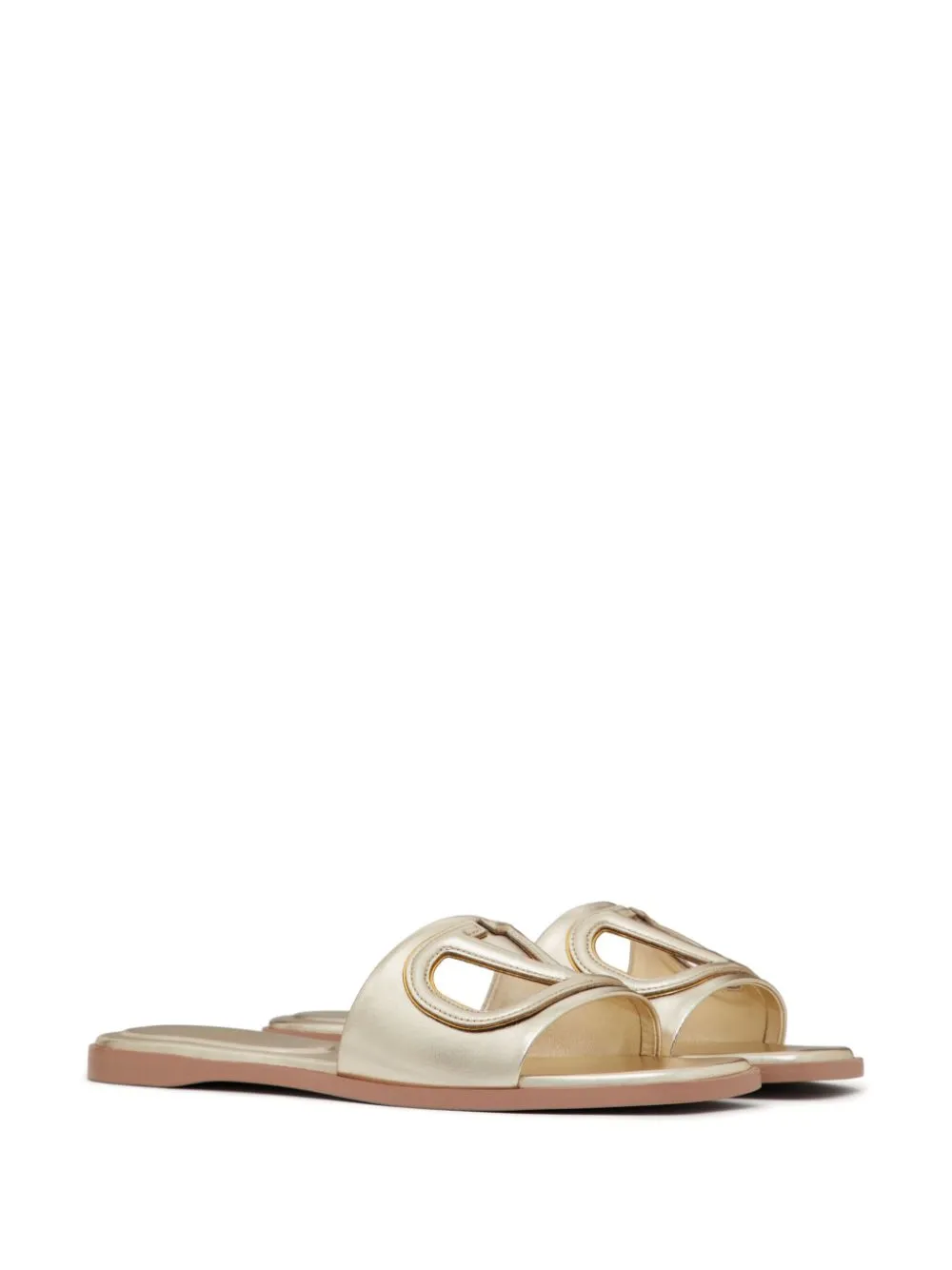 Vlogo signature leather slides