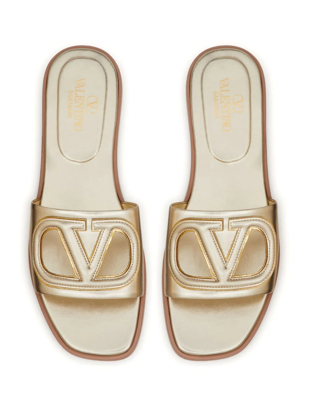 Vlogo signature leather slides