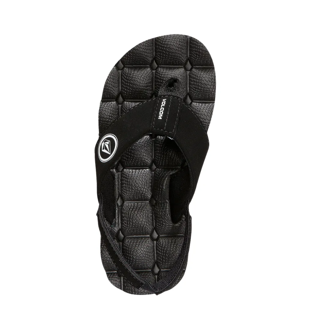Volcom Recliner Little Youth Sandals - Black White