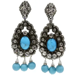 Vrba Turquoise Chandelier Earrings