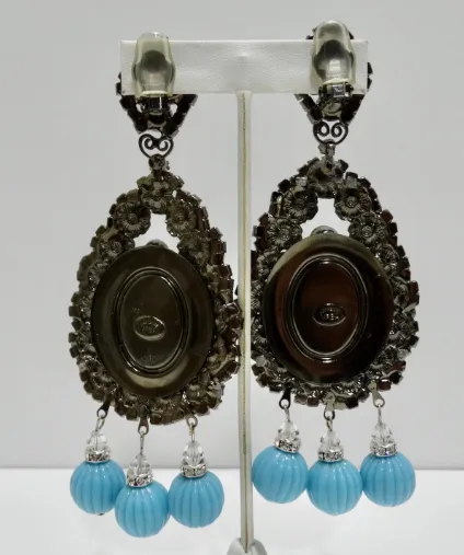 Vrba Turquoise Chandelier Earrings