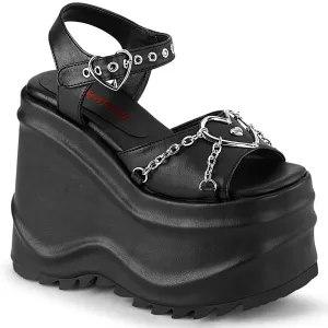 WAVE-09  Black Vegan Leather
