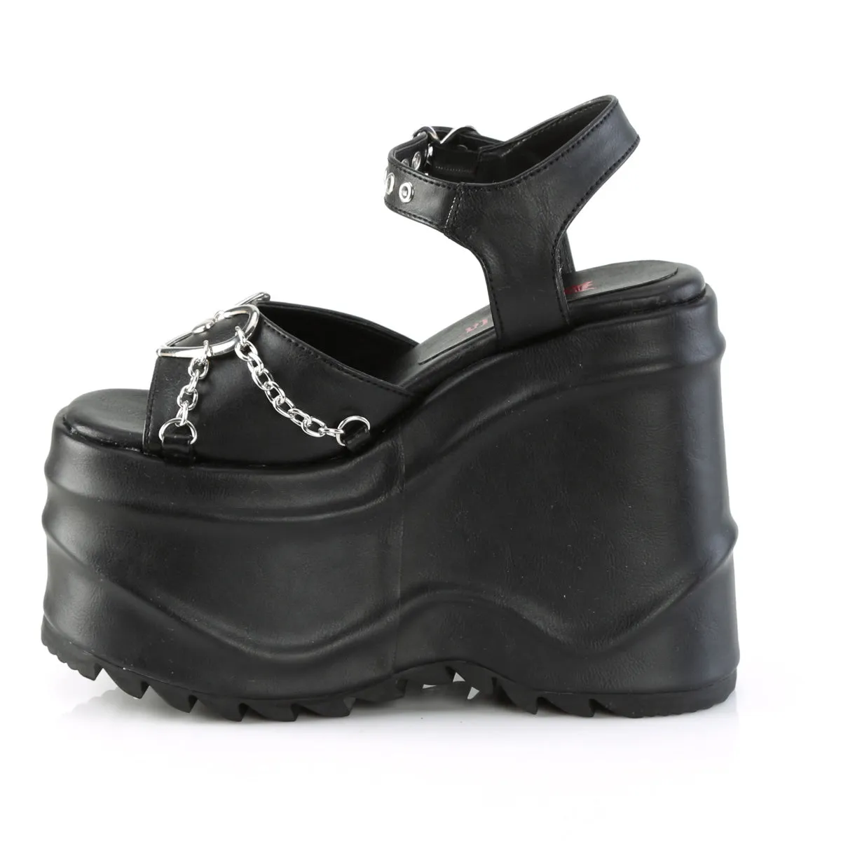 WAVE-09  Black Vegan Leather
