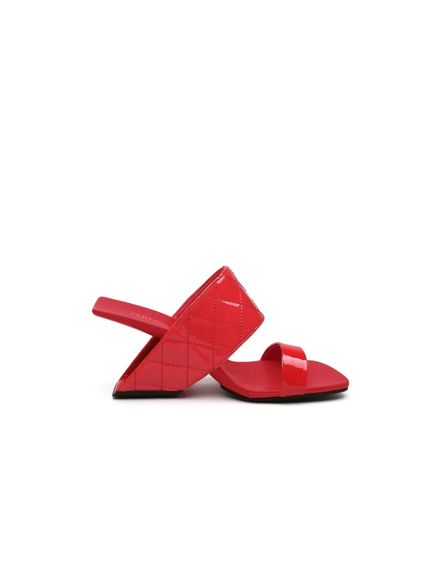 Wedge Heel Genuine Leather Candy Red Sandal