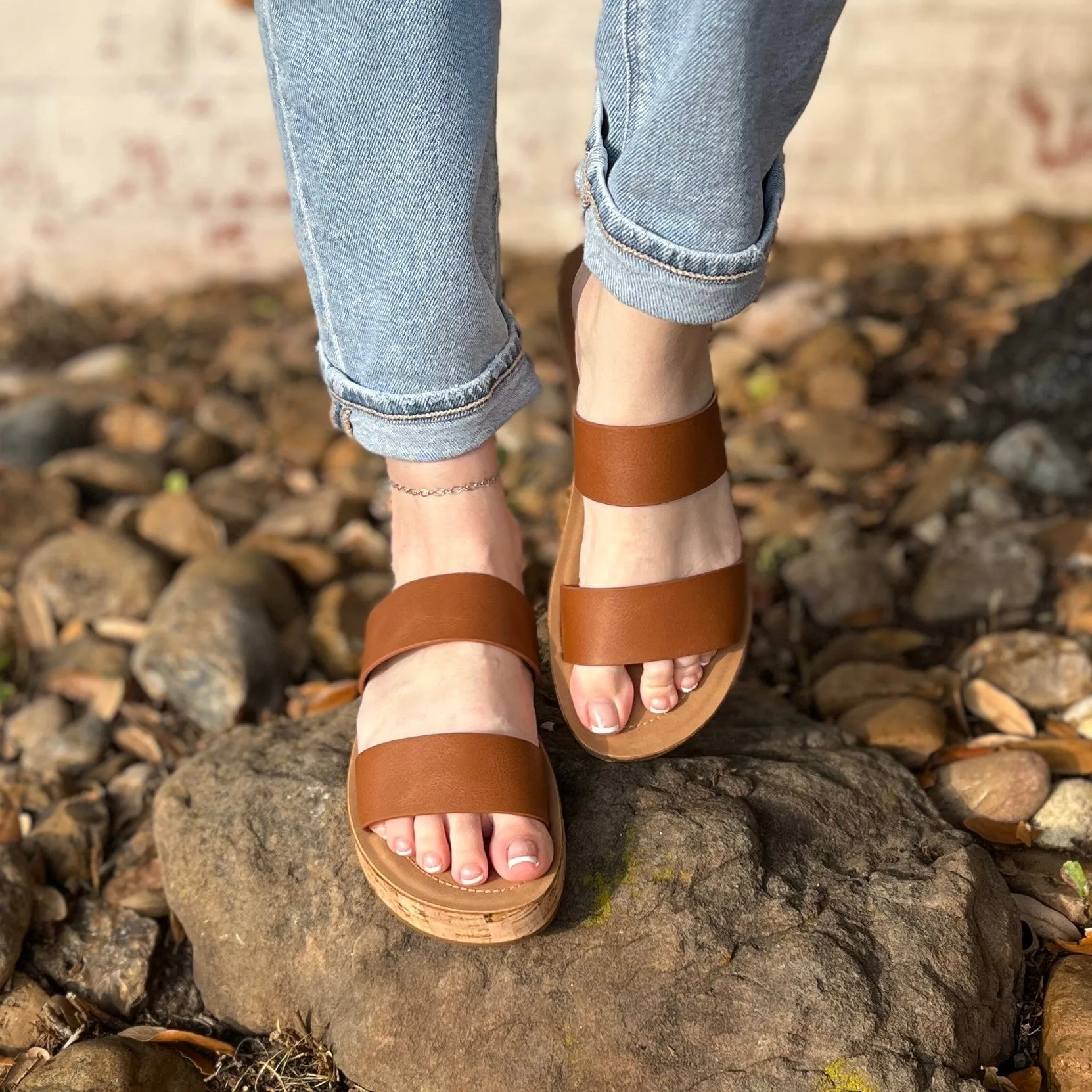 Whispers Sandals - Tan