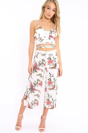 White Floral Top - Destini