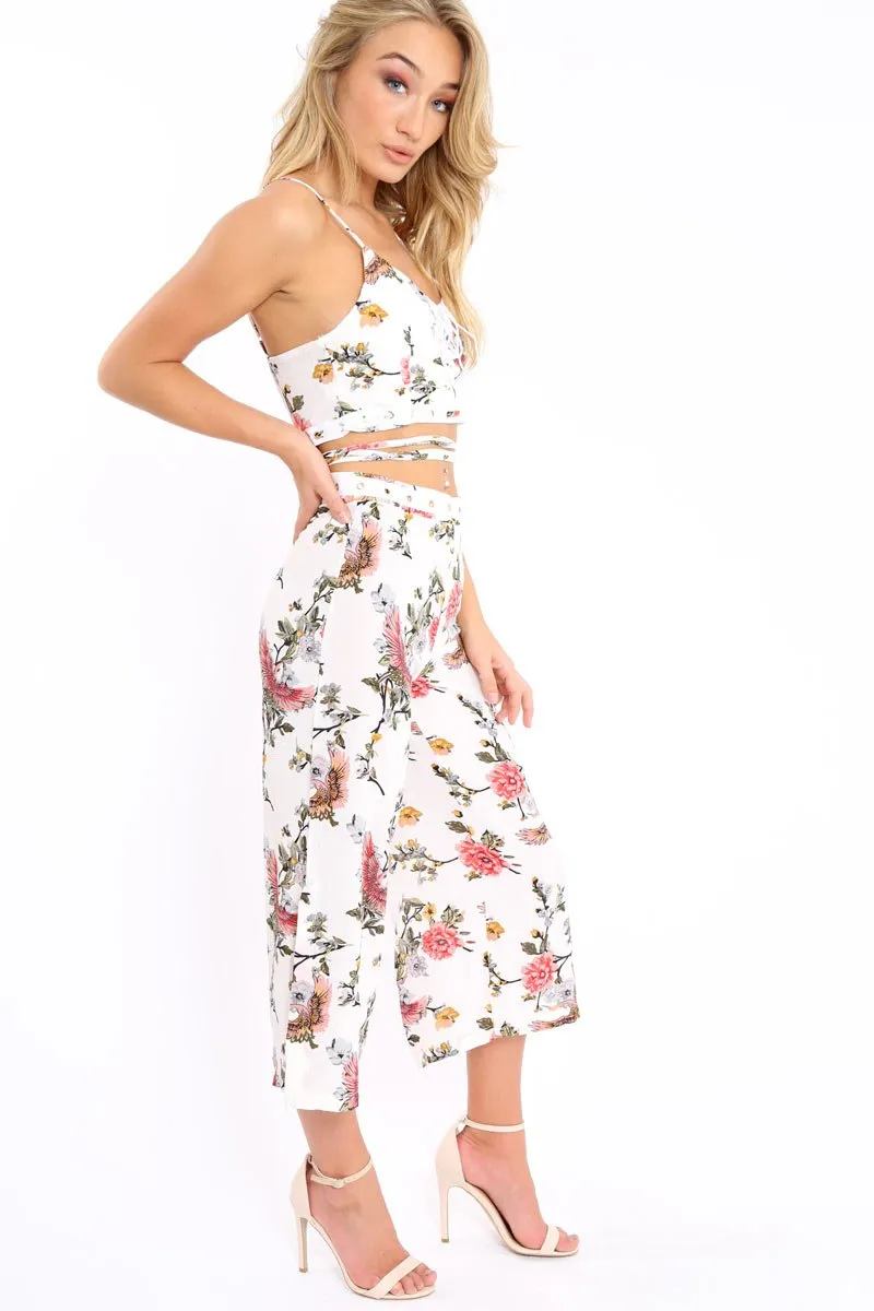 White Floral Top - Destini