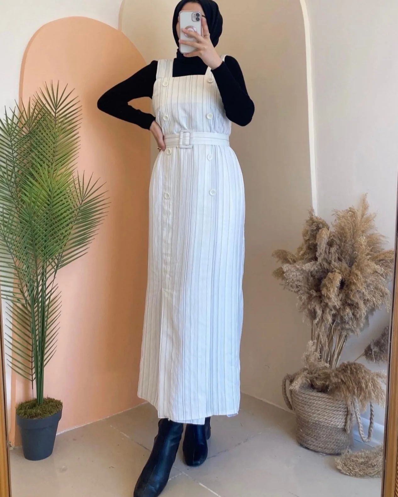 Wide Strap White Dress