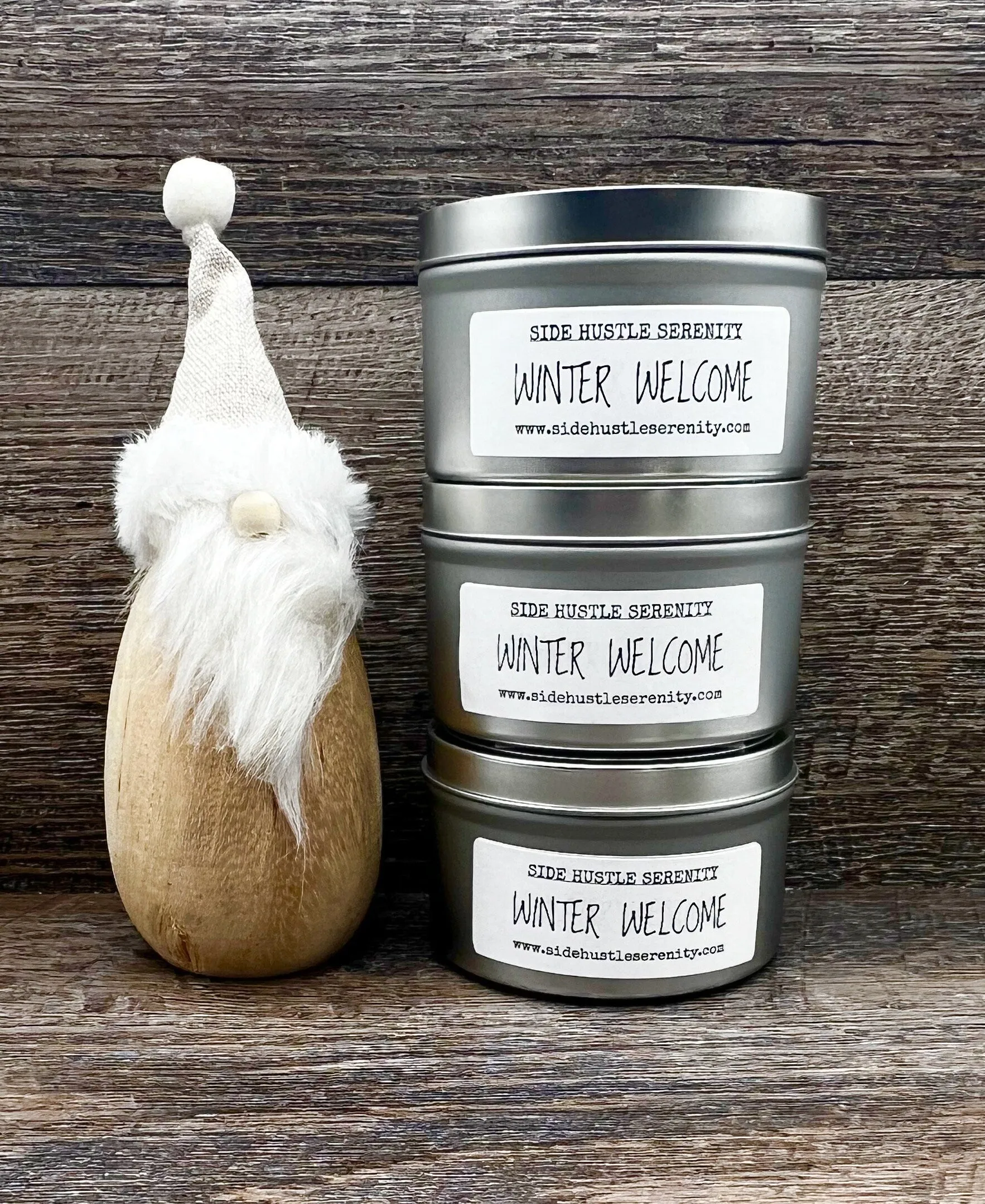 WINTER WELCOME | Juniper   Sage   Eucalyptus   Spearmint Scented Soy Candle | 6.5oz Candle | Cold Weather Scent | Secret Santa | Stuffer