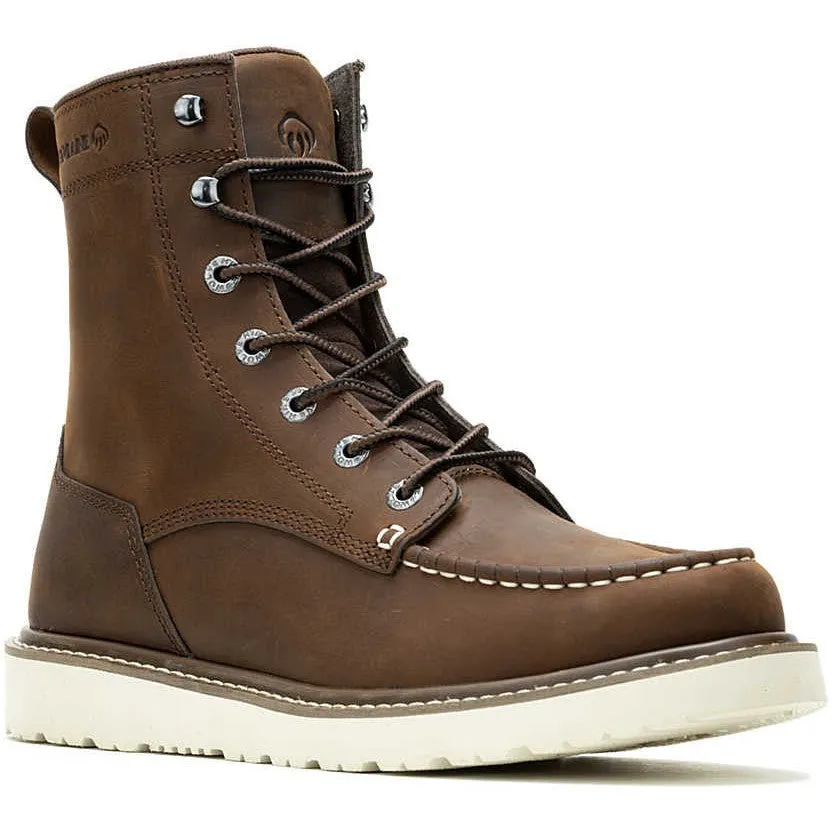 Wolverine Men's Trade 8" Soft Toe Wedge Unlined Work Boot- Brown- W240020