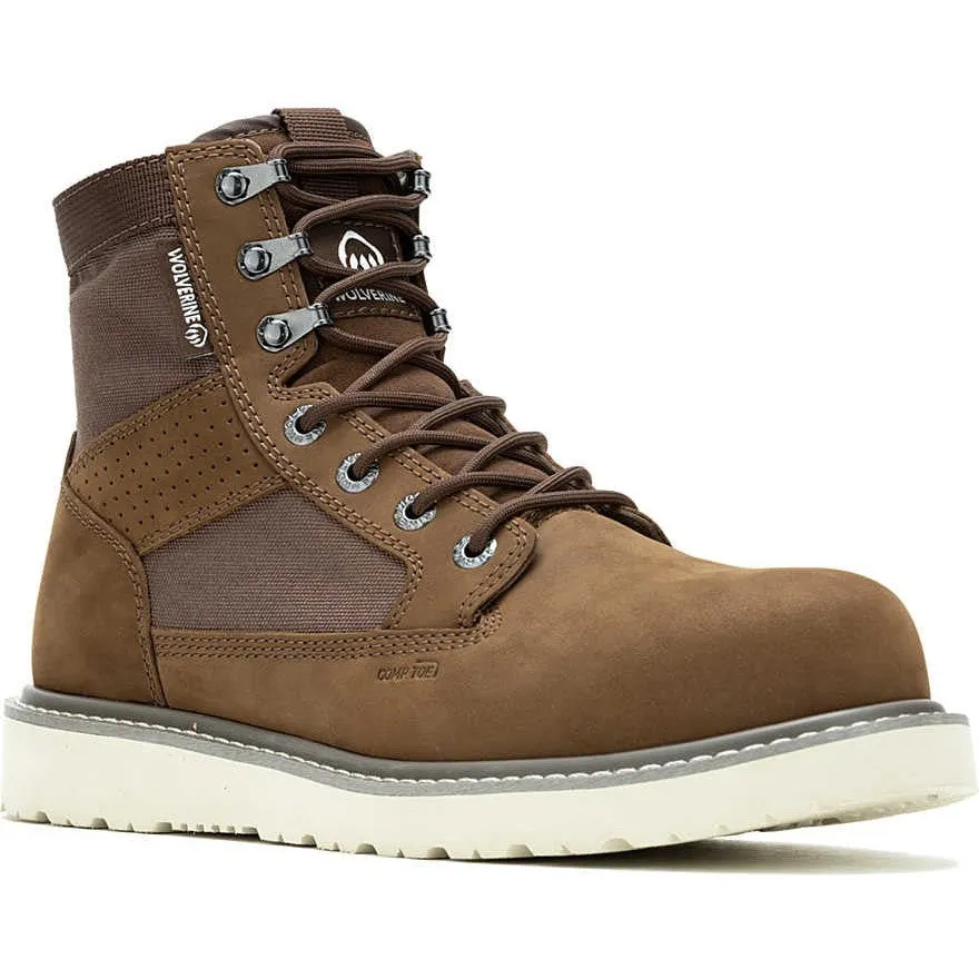 Wolverine Men's Trade Canvas 6" Comp Toe Wedge Work Boot- Brown- W241062