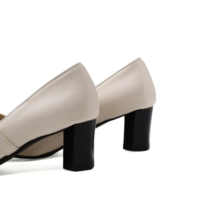 Women's Mary Jane High Heel Chunky Pumps
