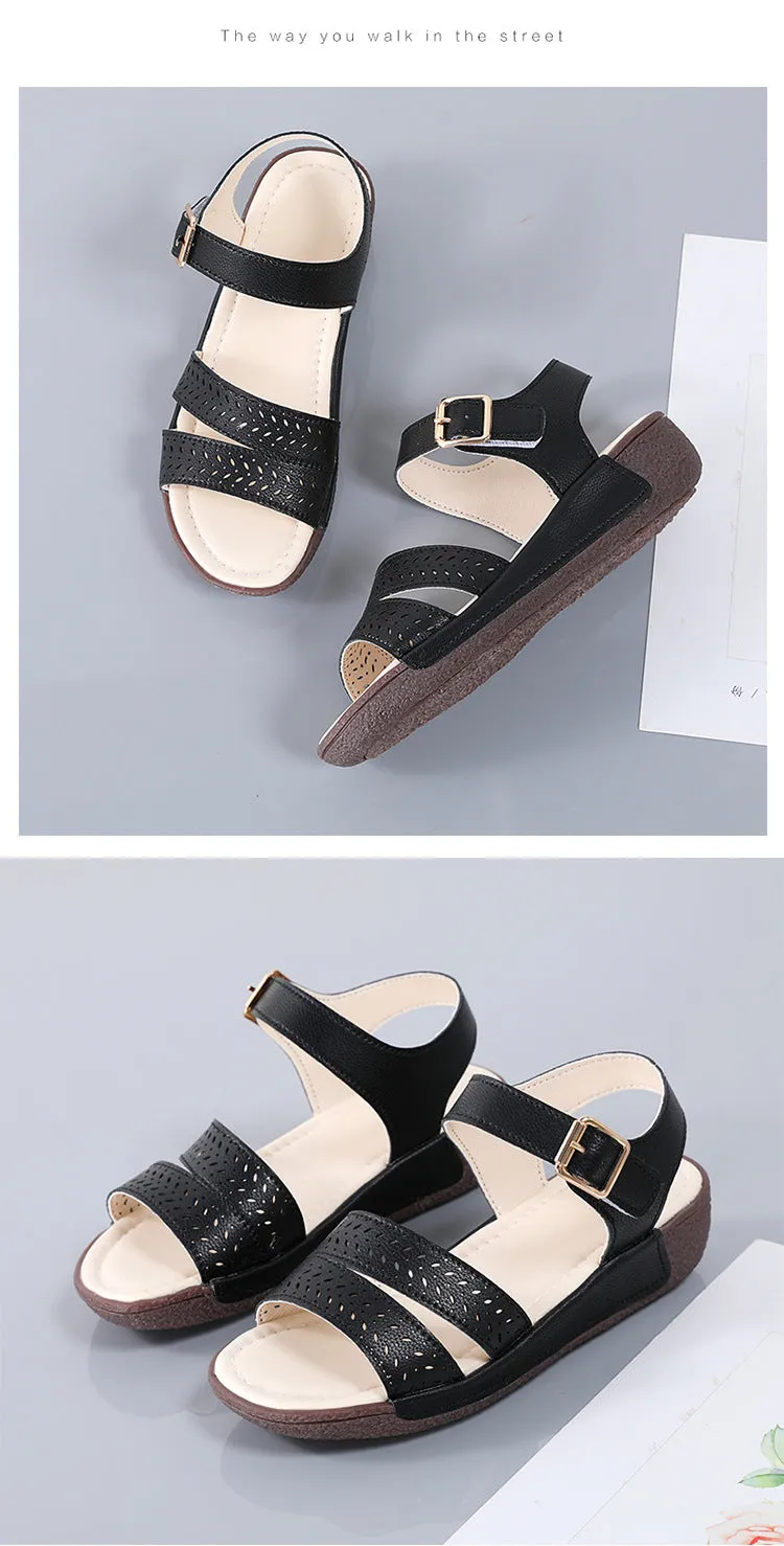 Womens Platform Wedge Sandals with Adjustable Strap Summer Shoes