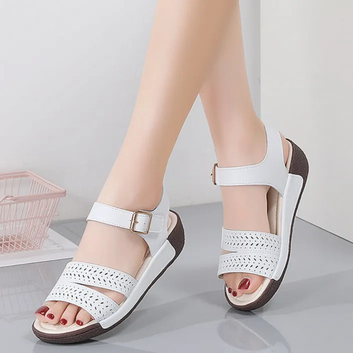 Womens Platform Wedge Sandals with Adjustable Strap Summer Shoes