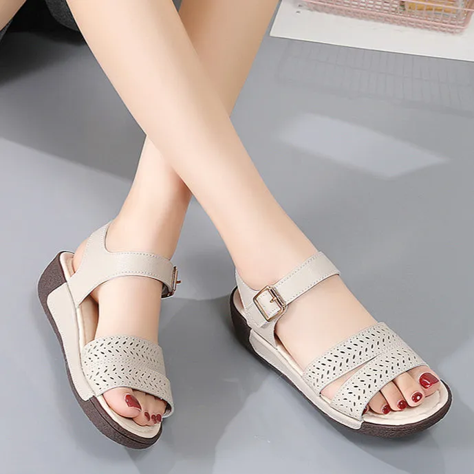 Womens Platform Wedge Sandals with Adjustable Strap Summer Shoes