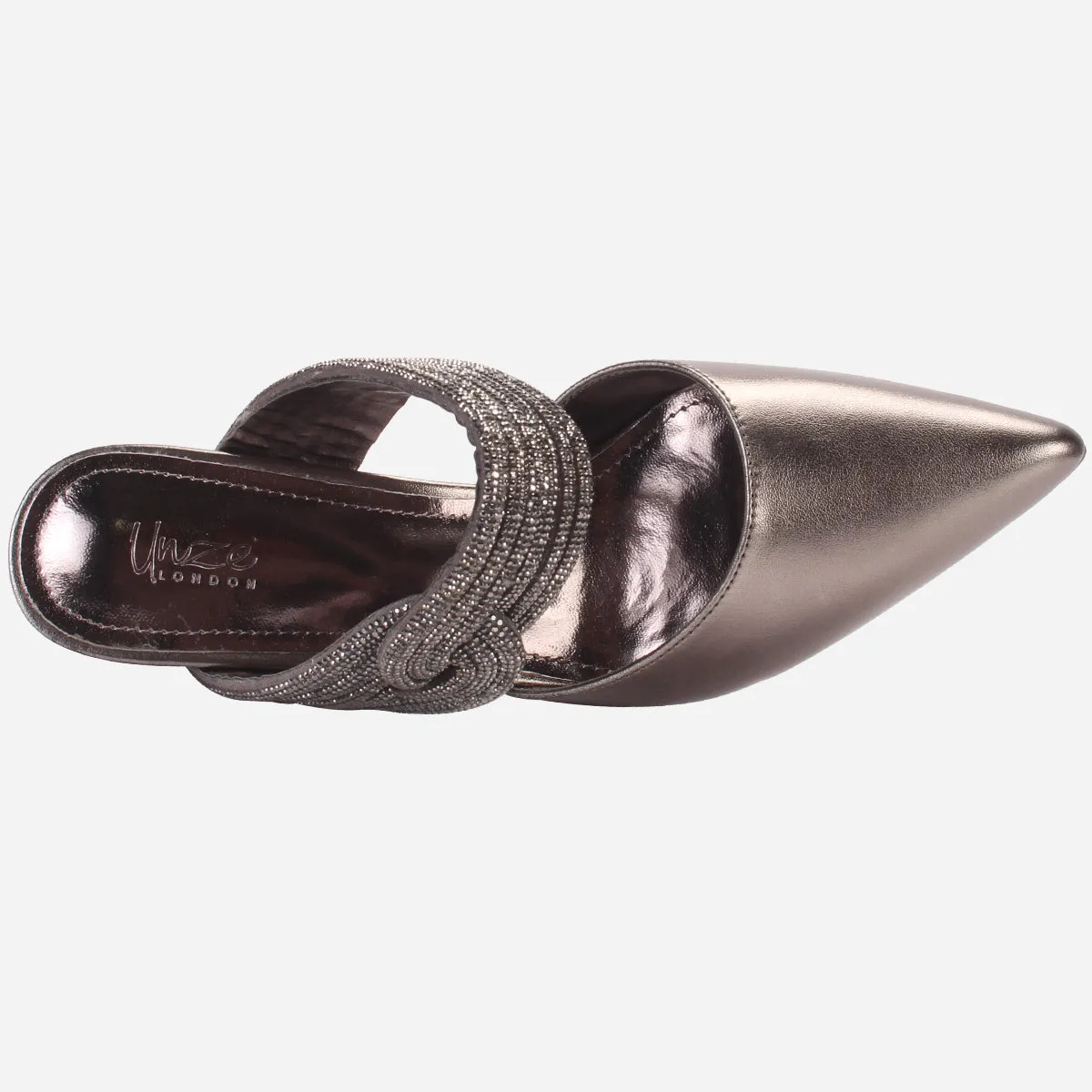 Womens "JANVOY" Embellished Pointed Toe Sandals