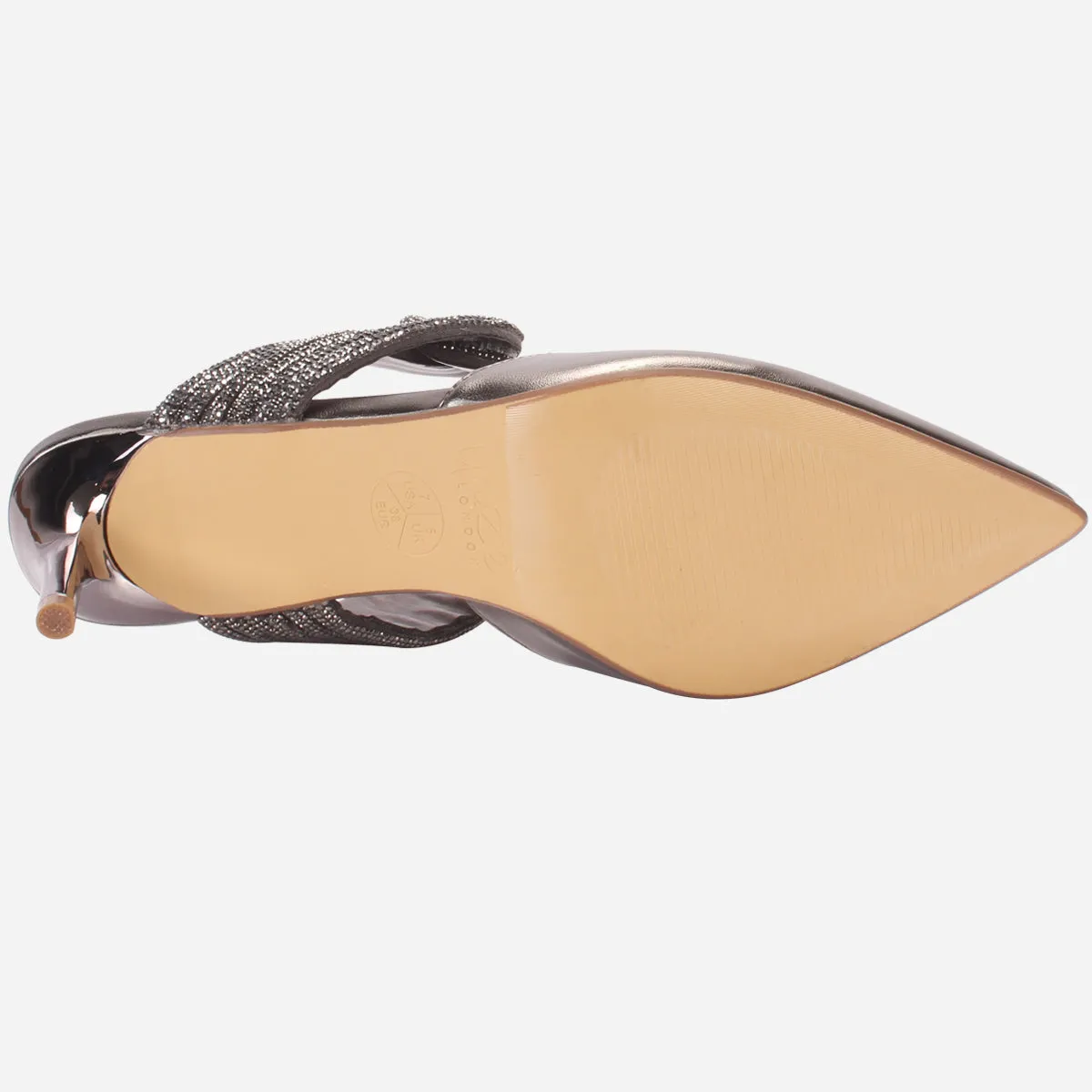 Womens "JANVOY" Embellished Pointed Toe Sandals