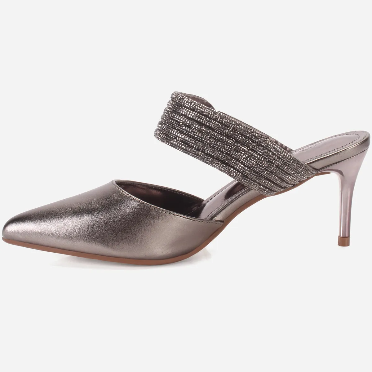 Womens "JANVOY" Embellished Pointed Toe Sandals