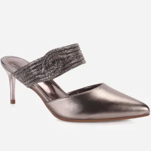 Womens "JANVOY" Embellished Pointed Toe Sandals