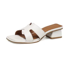 Women's Small Size Block Heel Open Toe Sandals MS75