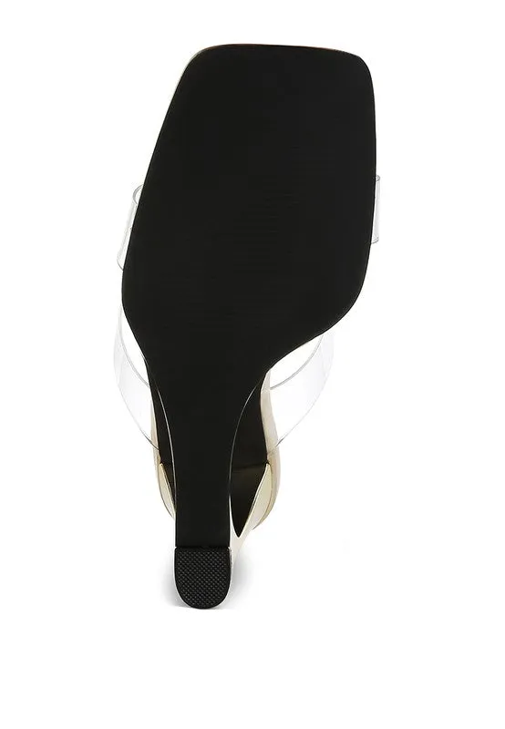 Zelene Fantasy 3.5" Wedge Heel Clear Sandals