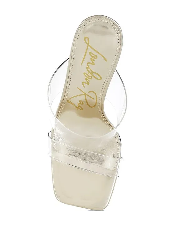 Zelene Fantasy 3.5" Wedge Heel Clear Sandals